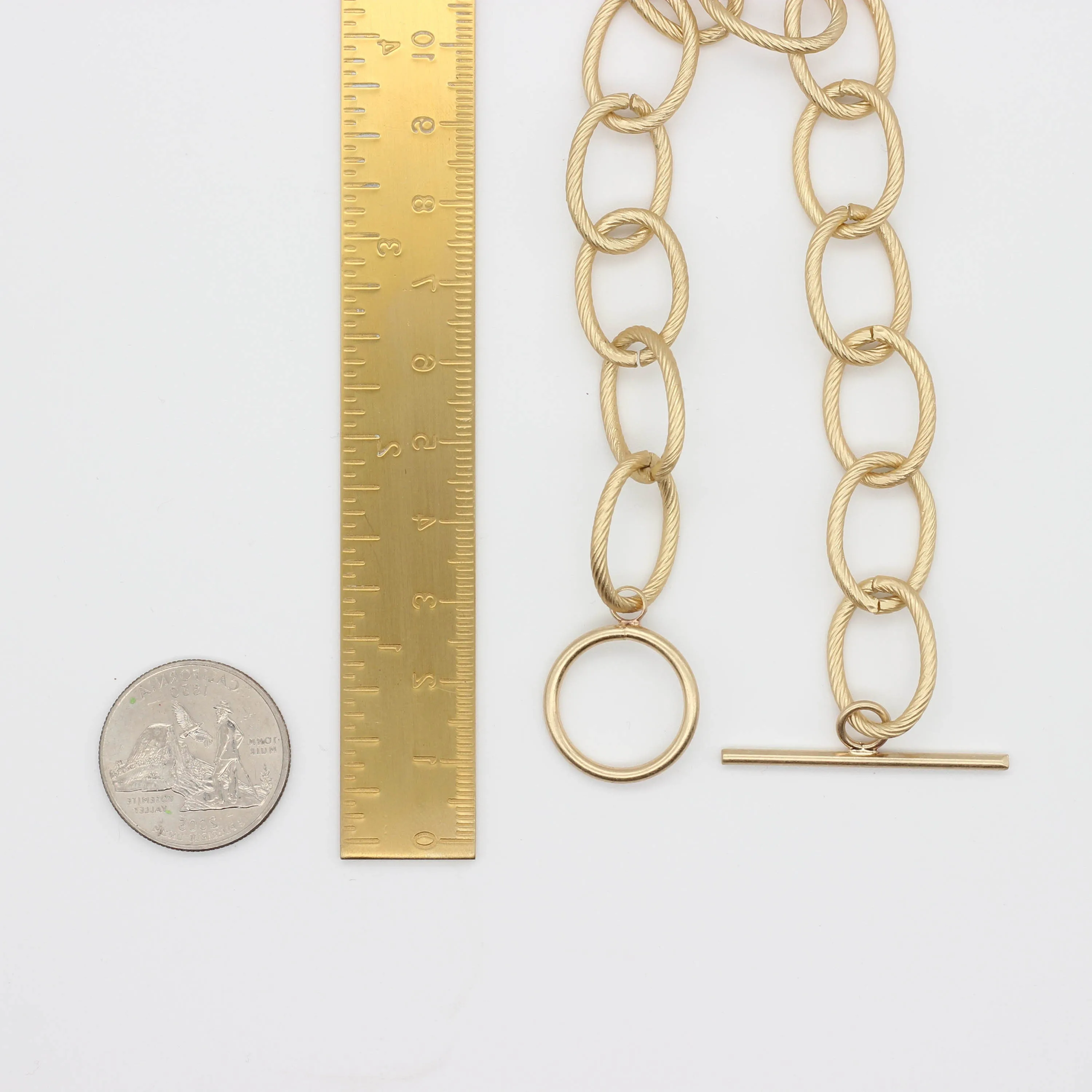"L'Or" Chunky Silver Chain Choker
