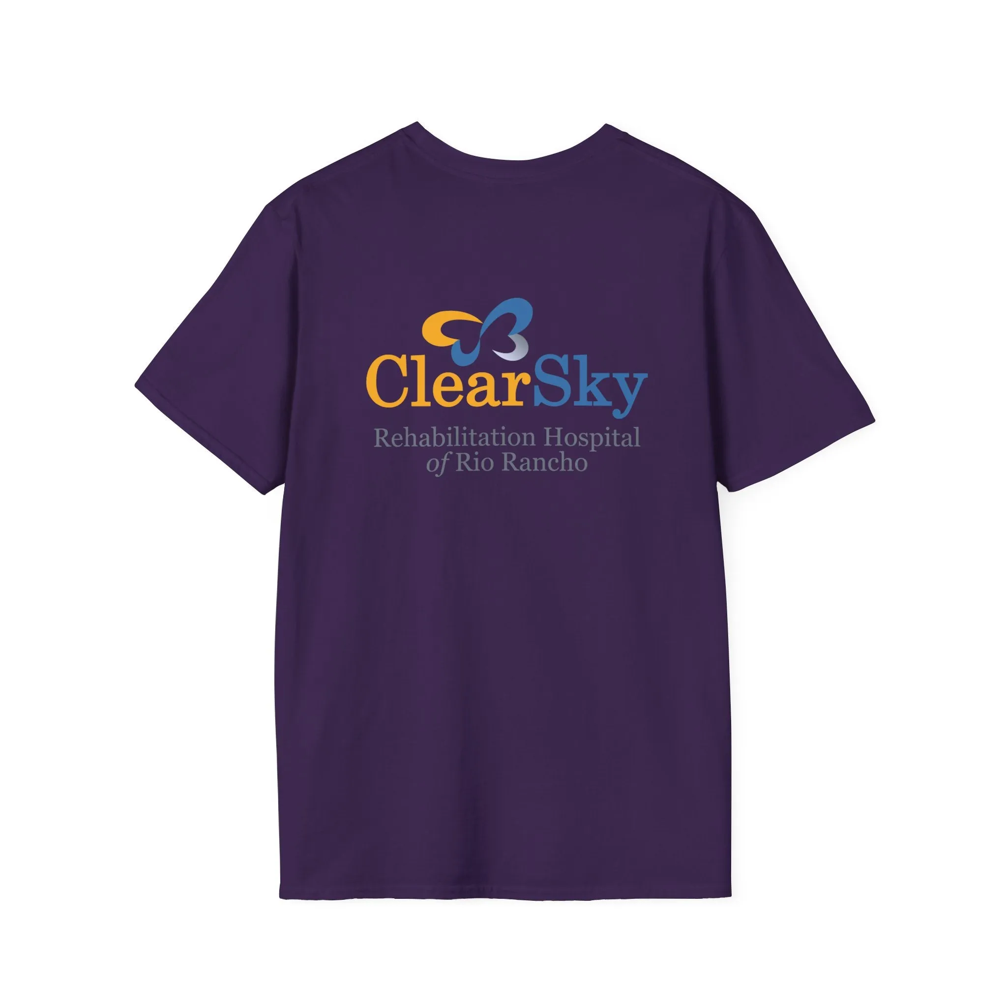 "Personalized" ClearSky Rehabilitation Hospital [Brenda Tryon- Occupational Therapist] [Front/Back Logo] | Unisex Softstyle T-Shirt