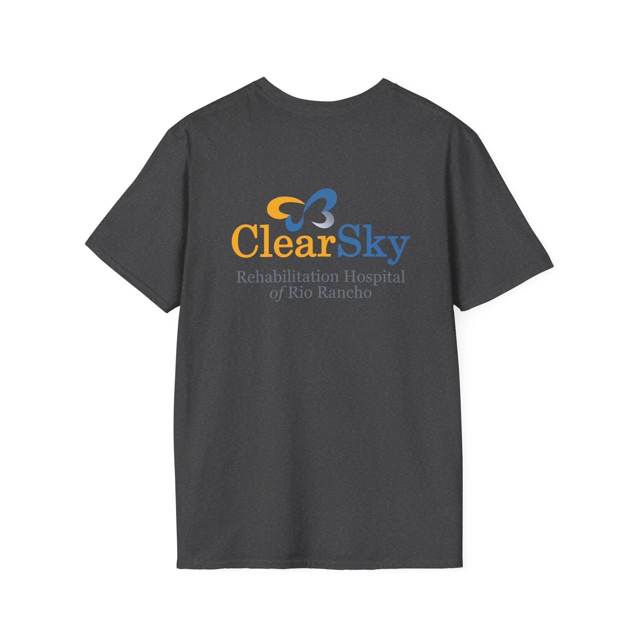 "Personalized" ClearSky Rehabilitation Hospital [Brenda Tryon- Occupational Therapist] [Front/Back Logo] | Unisex Softstyle T-Shirt