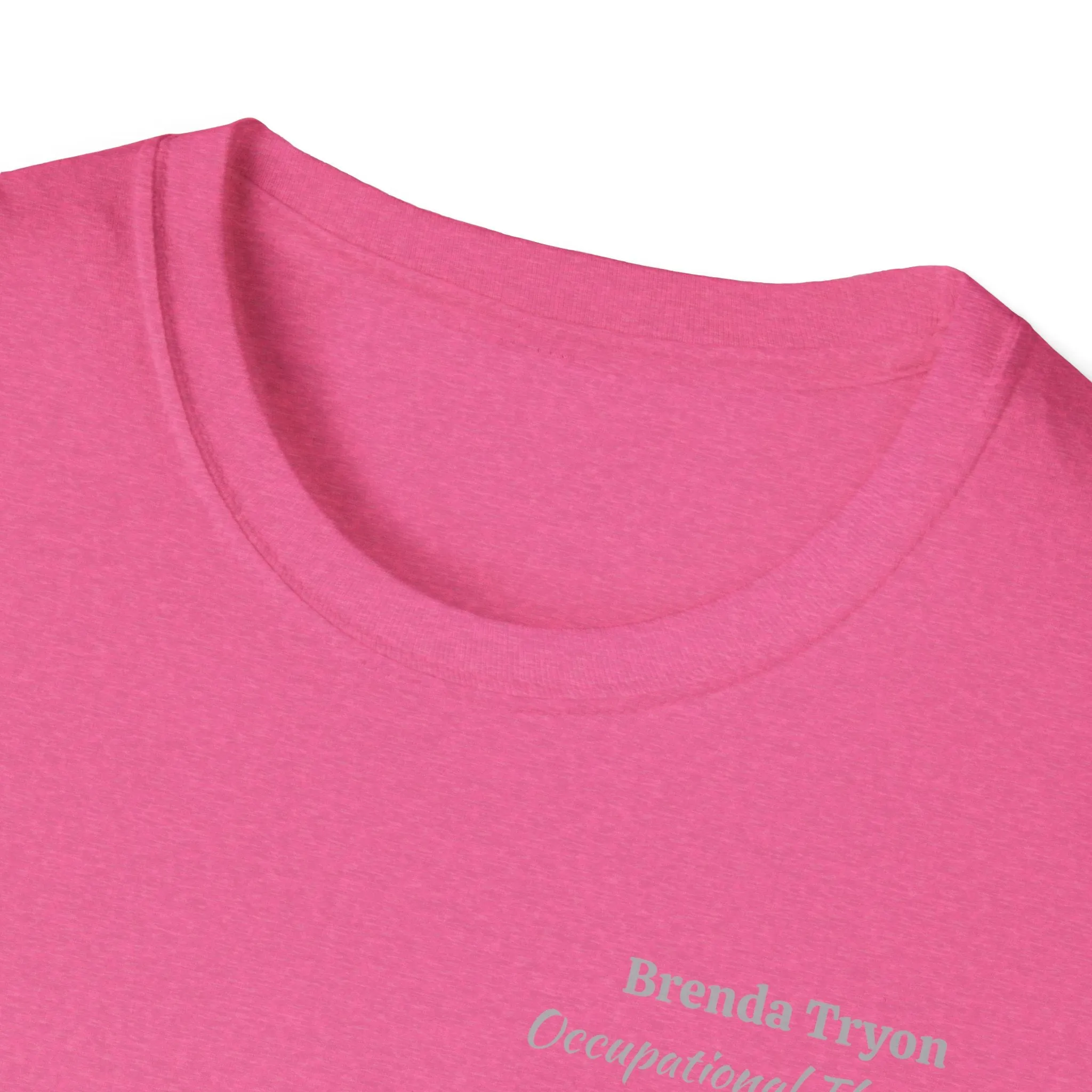 "Personalized" ClearSky Rehabilitation Hospital [Brenda Tryon- Occupational Therapist] [Front/Back Logo] | Unisex Softstyle T-Shirt