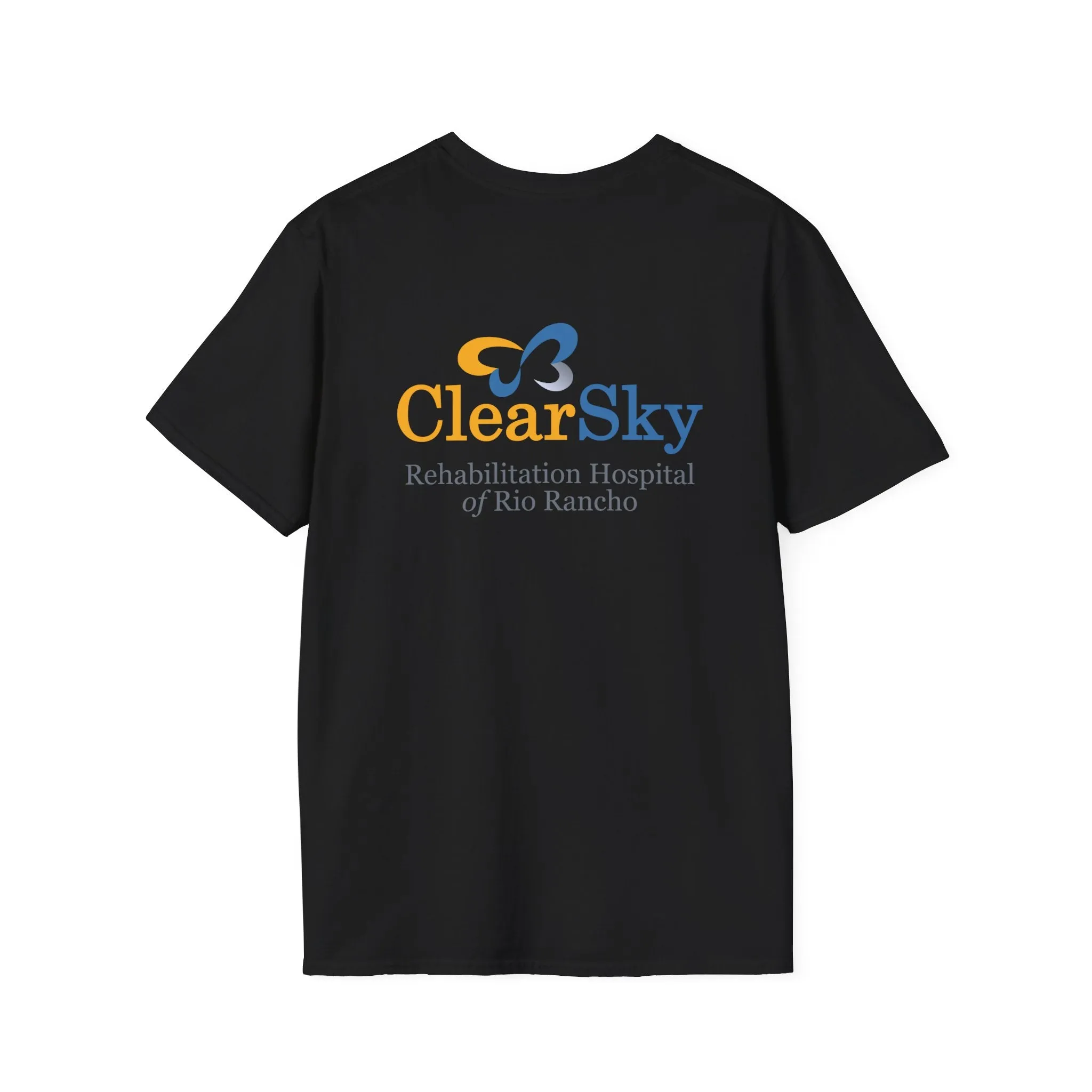 "Personalized" ClearSky Rehabilitation Hospital [Brenda Tryon- Occupational Therapist] [Front/Back Logo] | Unisex Softstyle T-Shirt