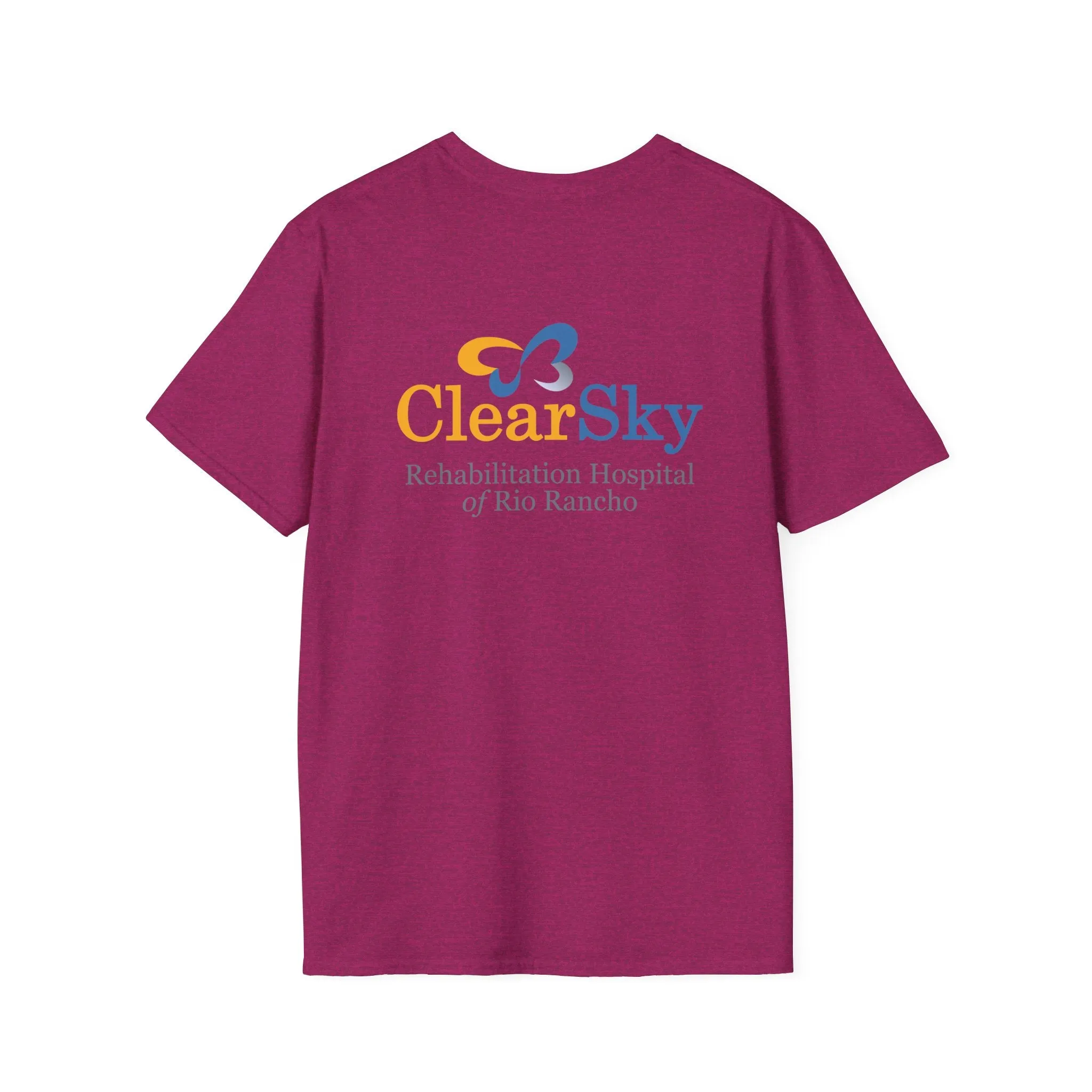 "Personalized" ClearSky Rehabilitation Hospital [Brenda Tryon- Occupational Therapist] [Front/Back Logo] | Unisex Softstyle T-Shirt