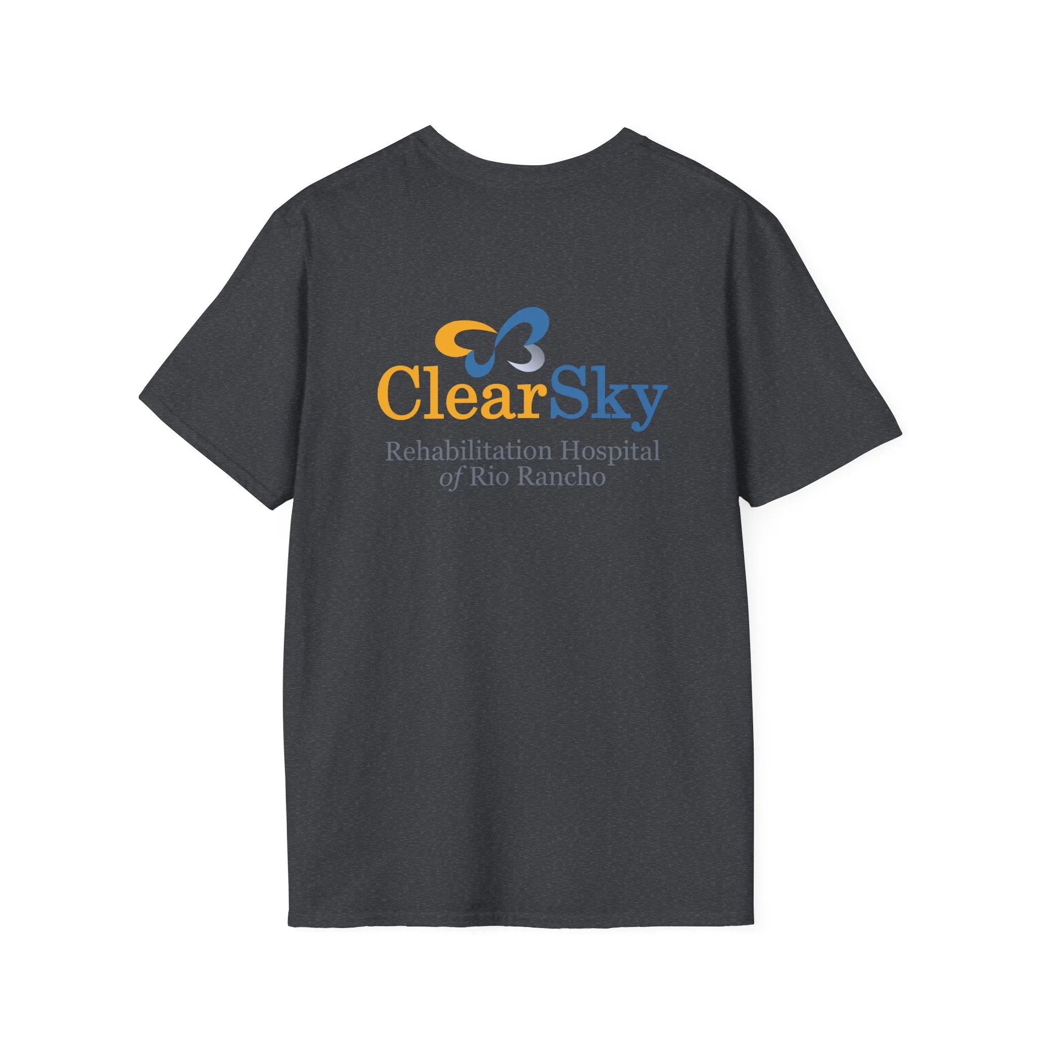 "Personalized" ClearSky Rehabilitation Hospital [Brenda Tryon- Occupational Therapist] [Front/Back Logo] | Unisex Softstyle T-Shirt