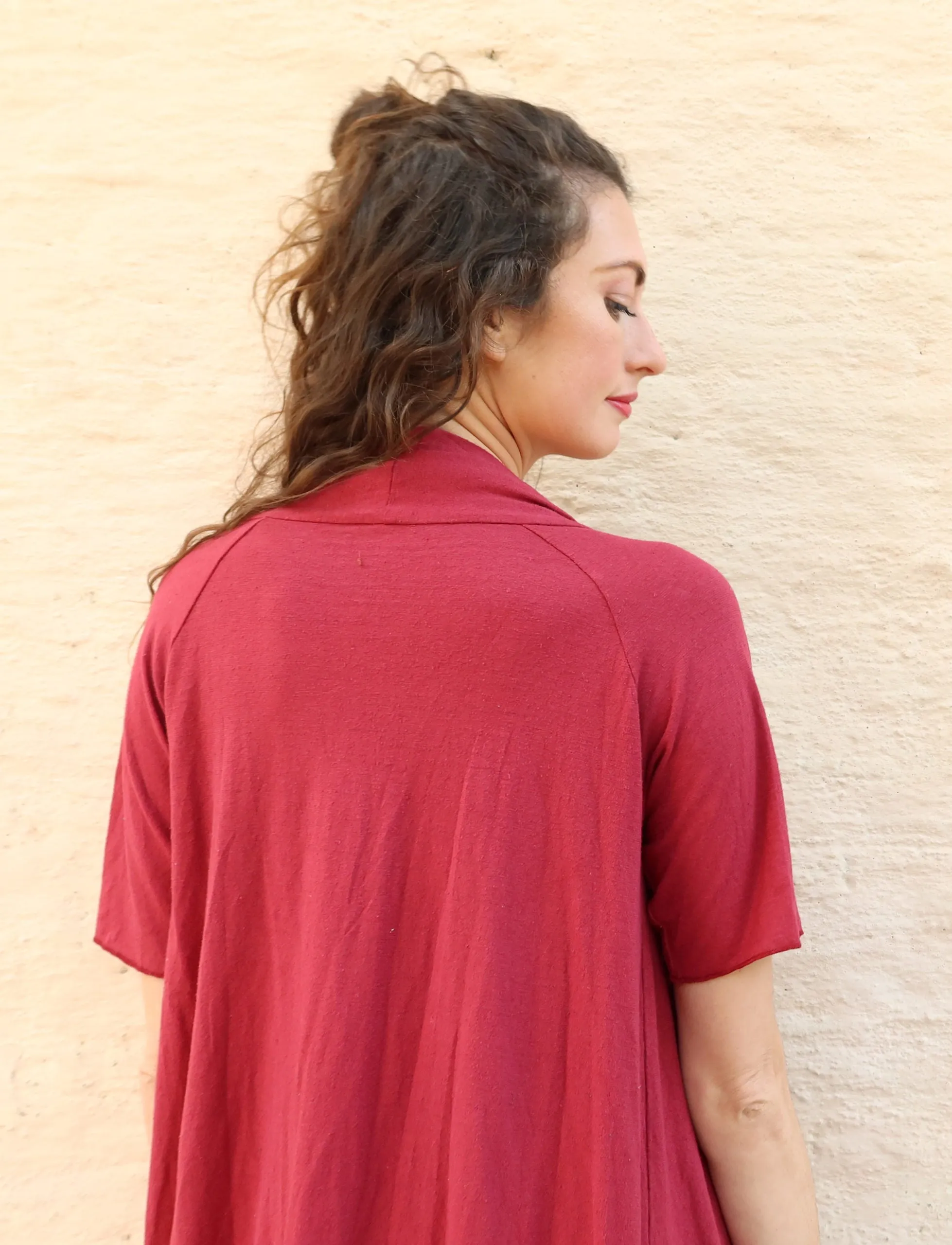Raglan Sleeve Ojai Below Knee Cardigan