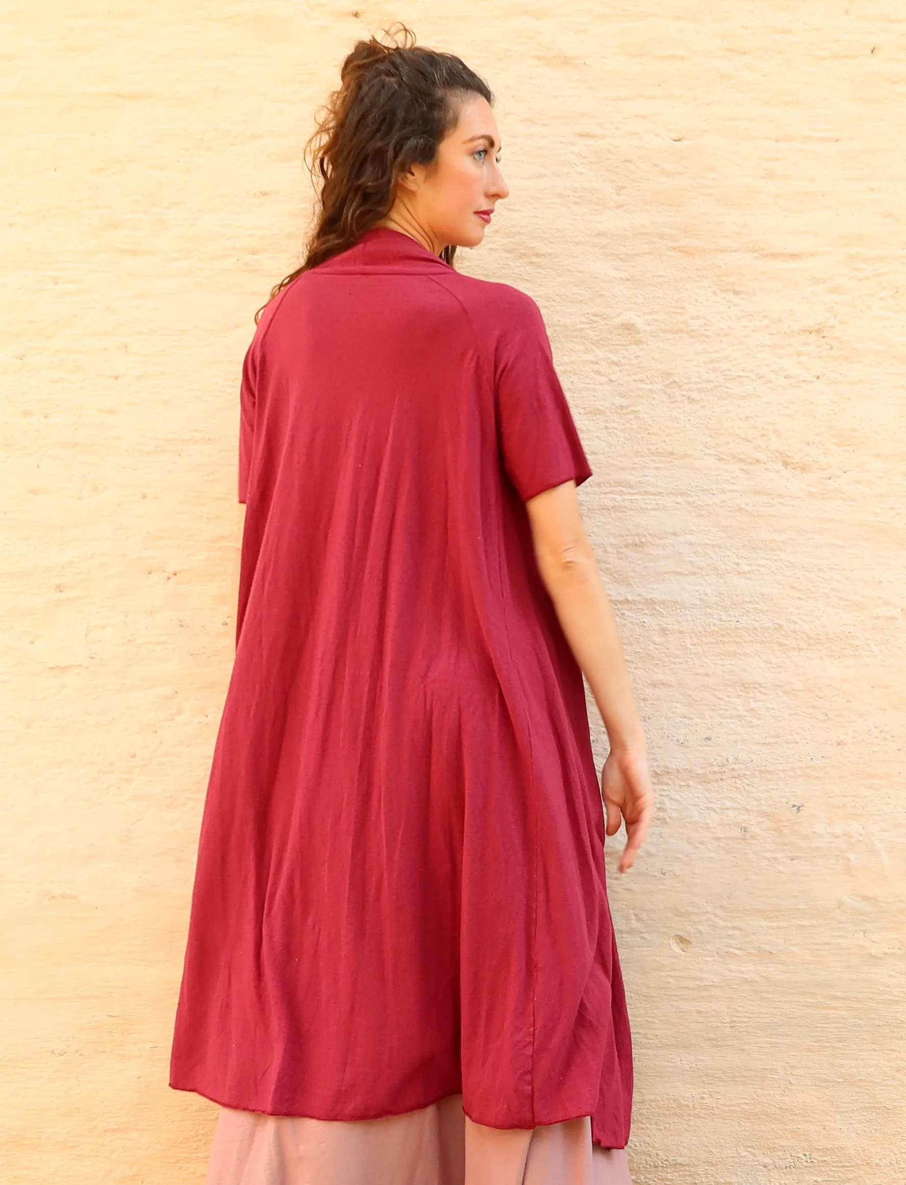 Raglan Sleeve Ojai Below Knee Cardigan