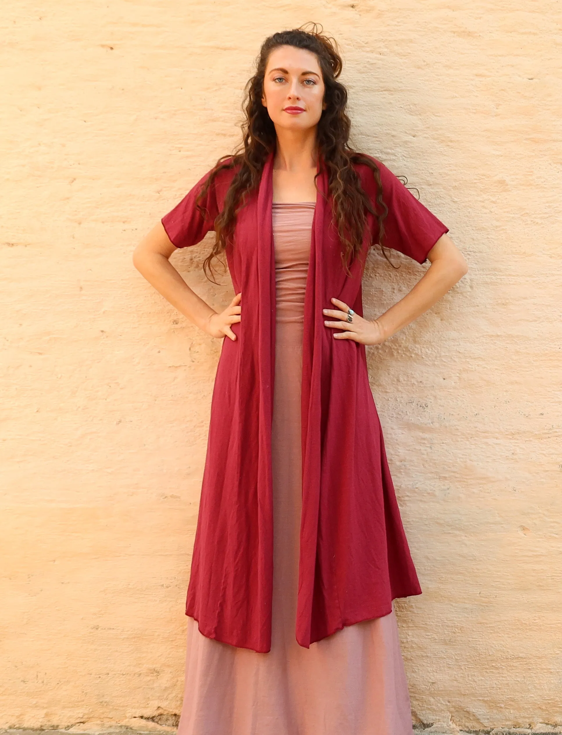 Raglan Sleeve Ojai Below Knee Cardigan