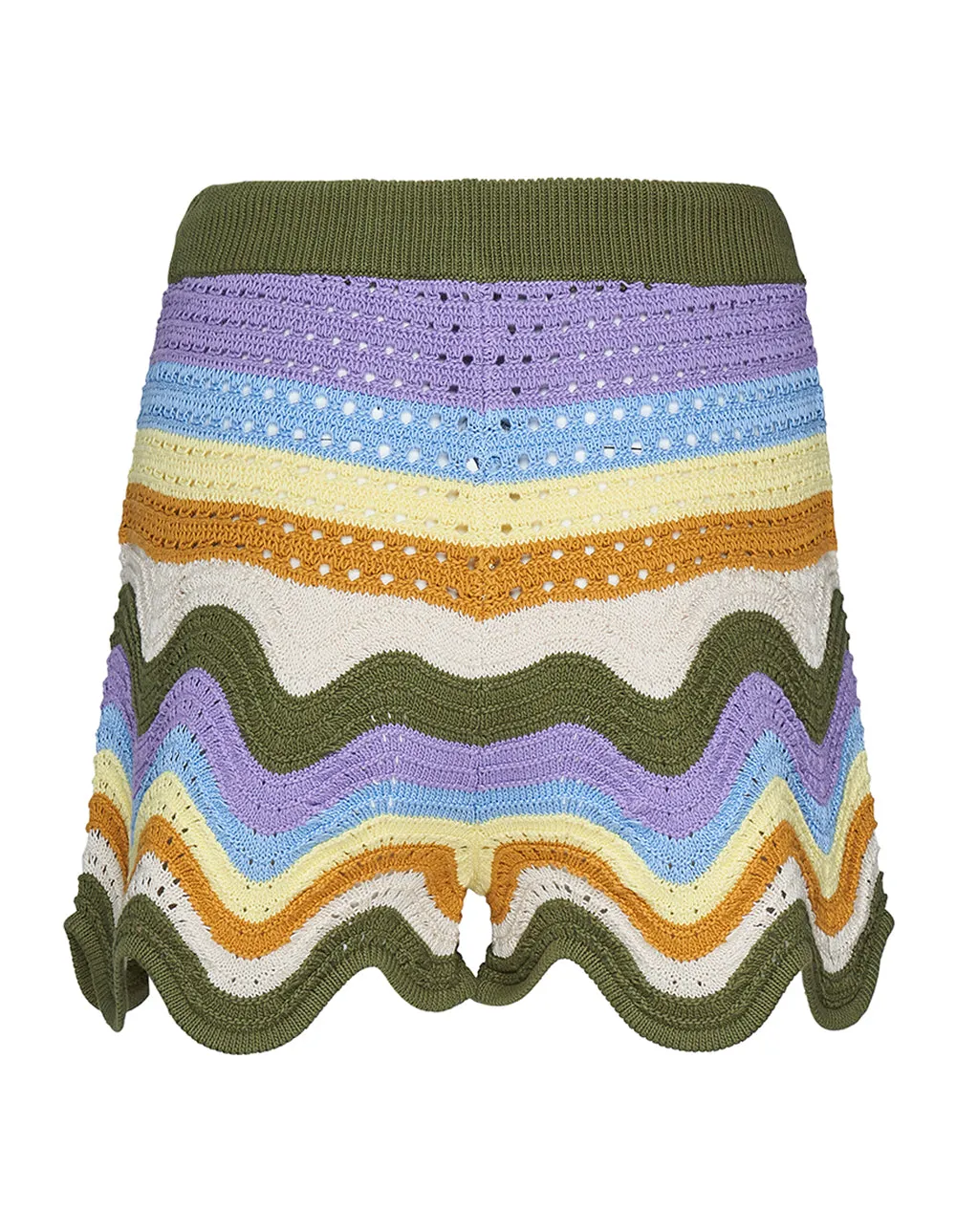Raie Stripe Knit Shorts