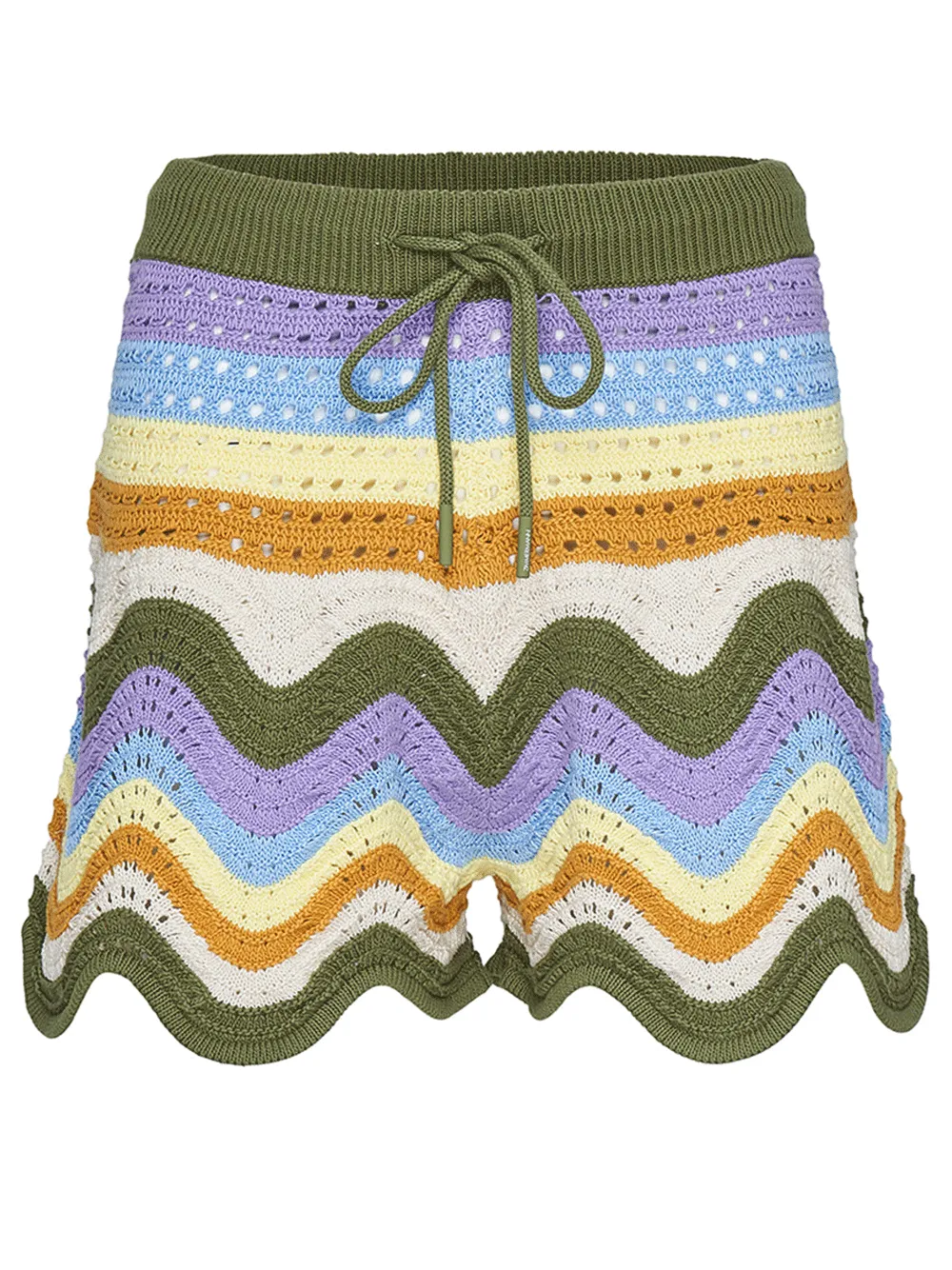 Raie Stripe Knit Shorts