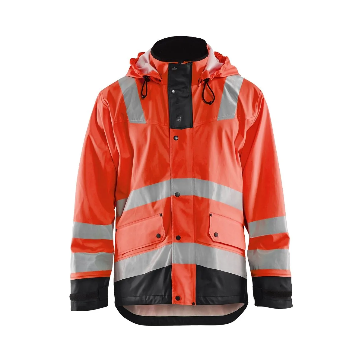 Rain&#x20;Jacket&#x20;Level&#x20;2&#x20;4302&#x20;High&#x20;Vis&#x20;Geel&#x2F;Zwart&#x20;-&#x20;Bl&#xE5;kl&#xE4;der