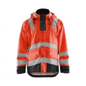 Rain&#x20;Jacket&#x20;Level&#x20;2&#x20;4302&#x20;High&#x20;Vis&#x20;Rood&#x2F;Zwart&#x20;-&#x20;Bl&#xE5;kl&#xE4;der