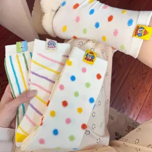 Rainbow Stripes & Polka Dot Circus Socks