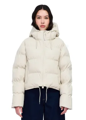 Rains Alta Short Puffer Jacket in Dune