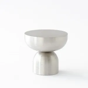 Raised Bowl Brushed Nickel Round Cabinet Knob and Hook
