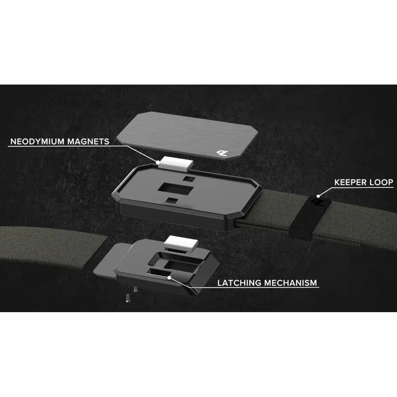 Rak Buck Small Logo Groove Life ™ Stretch Belt