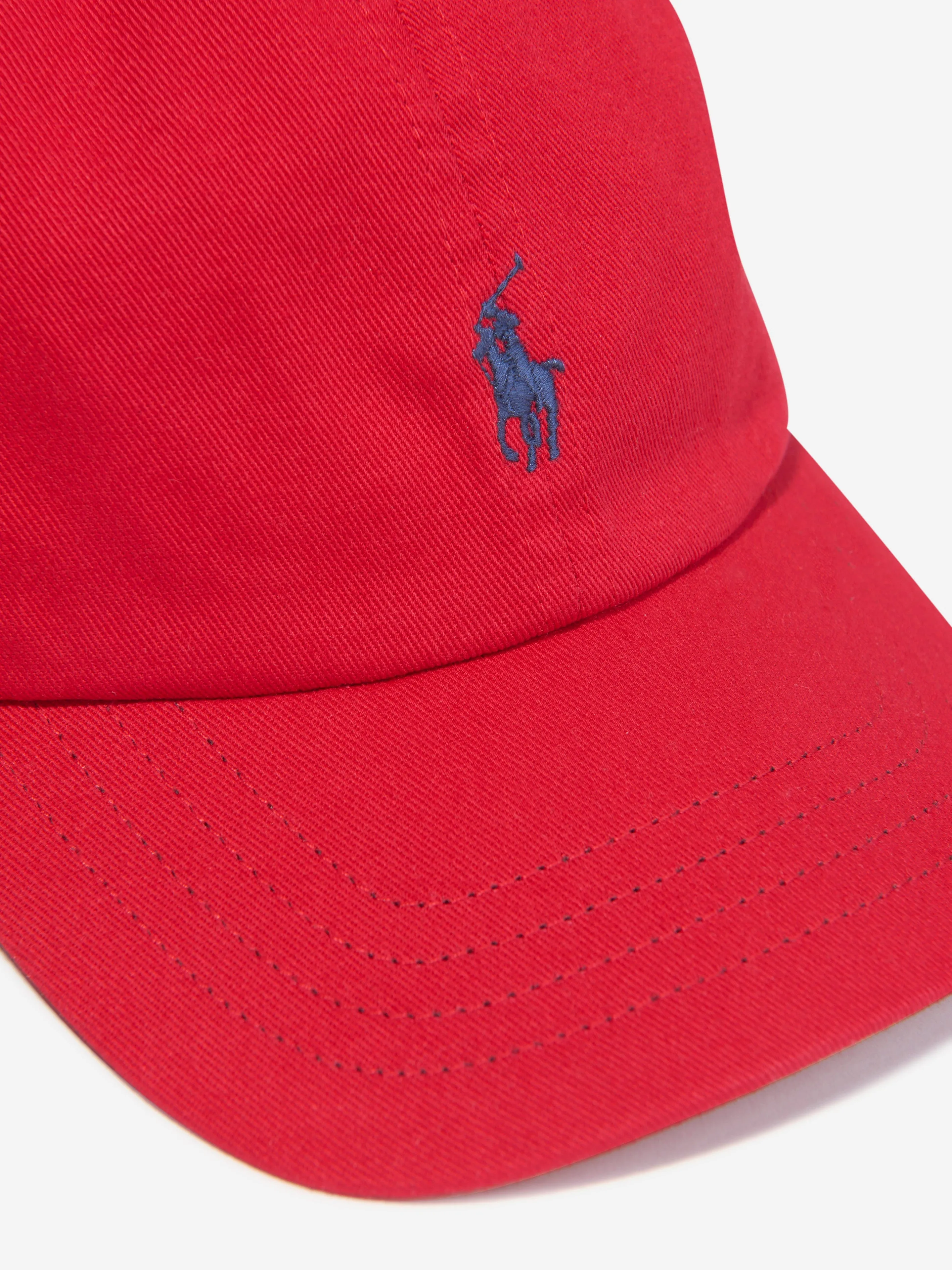 Ralph Lauren Kids Classic Logo Cap in Red
