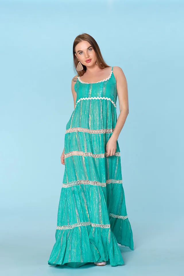 Ranee's turquoise holiday dress