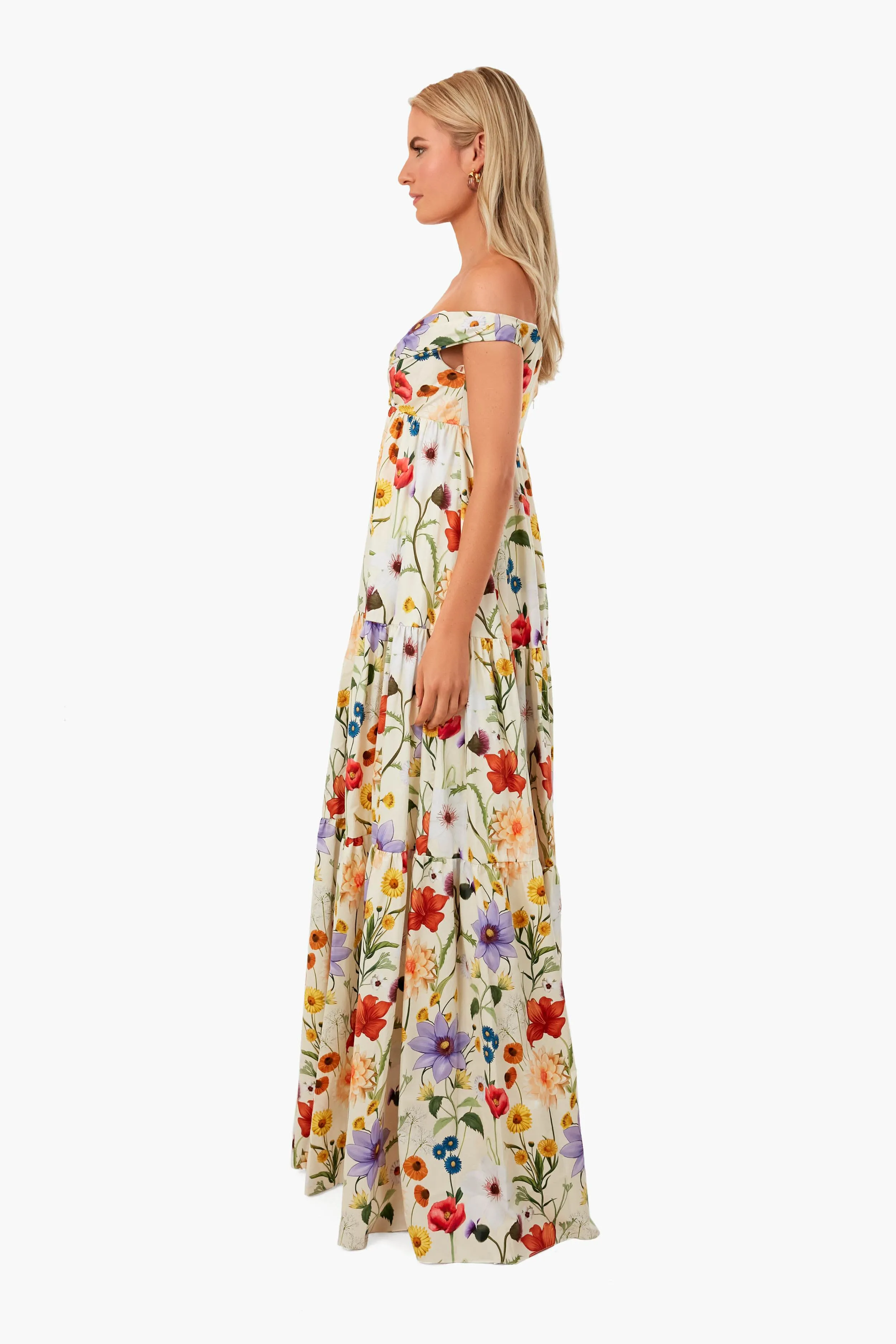 Ravello Cream Athena Cotton Dress