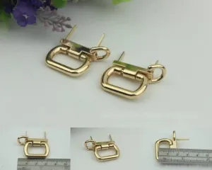 Rectangle Strap Handles Connector Bag Hardware Metal Lock Buckle Light Gold 2/20 pcs Handmade Purse Handbag Backpack Making 32 mm 1 1/4 inch
