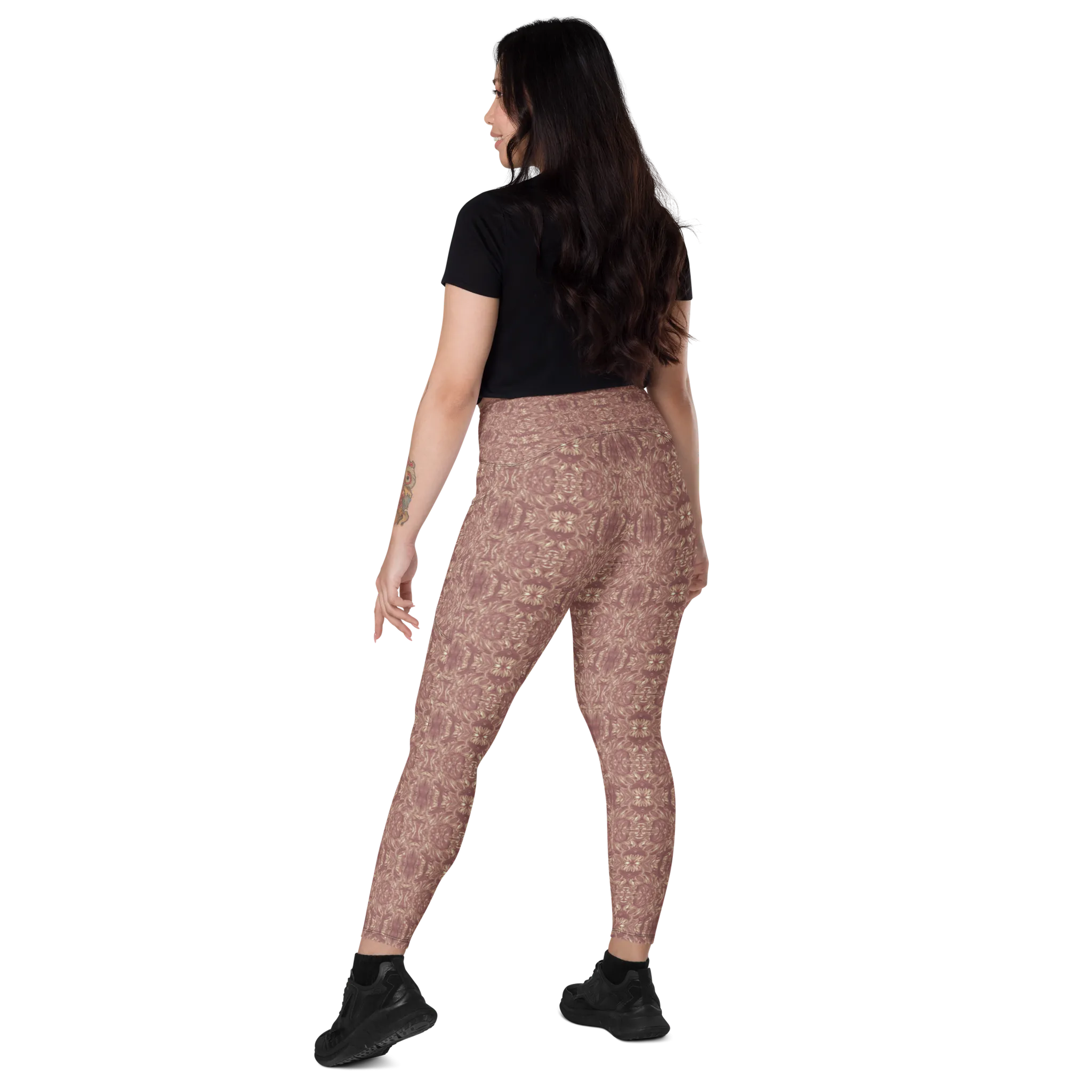 Recursia Bohemian Dream Leggings With Pockets In Pink