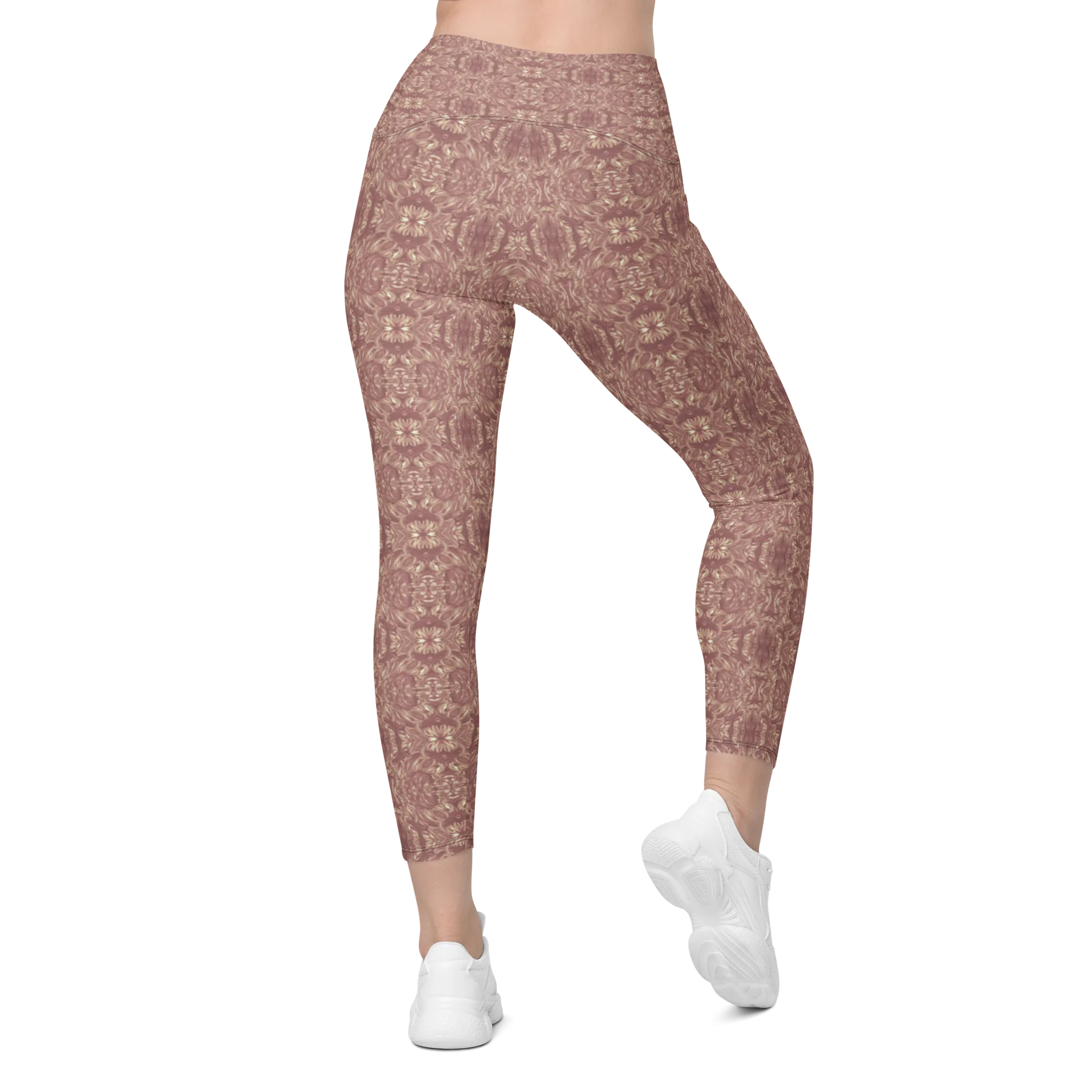 Recursia Bohemian Dream Leggings With Pockets In Pink
