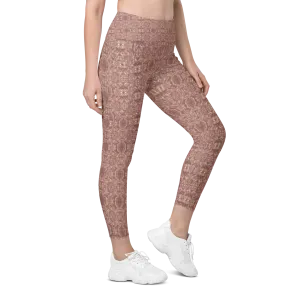 Recursia Bohemian Dream Leggings With Pockets In Pink