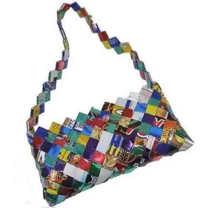 Recycled Foil Wrapper Clutch Bag with Wrapper Strap MYO