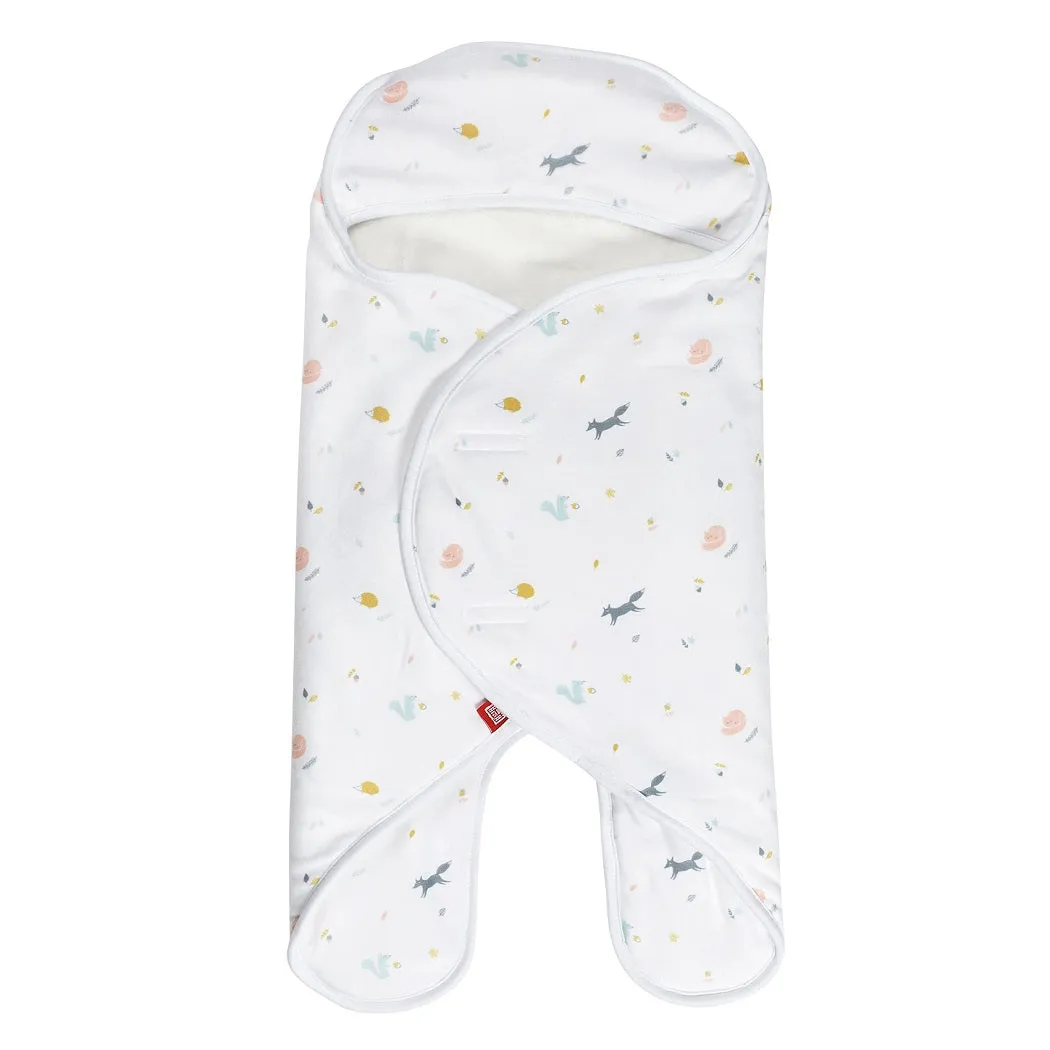 Red Castle Babynomade Double Fleece Blanket, 0-6 Months (Happy Fox/White)