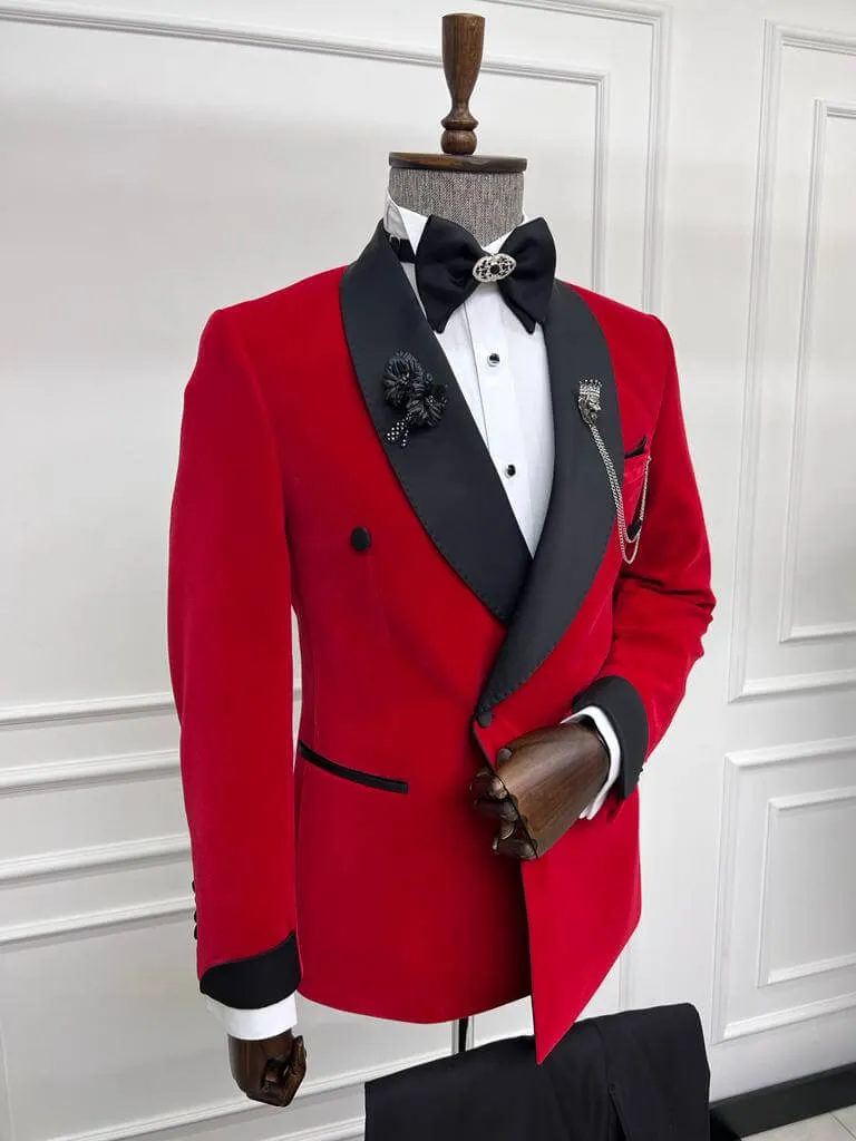 Red Double Breasted Tuxedo