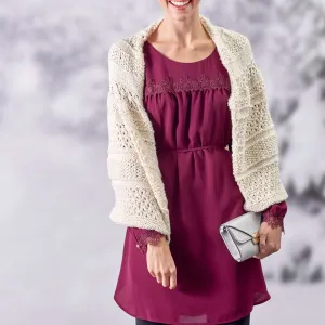 Red Heart Knit Winter Trellis Shawl