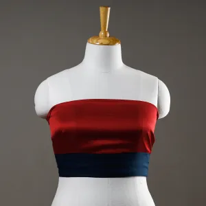 Red - Plain Modal Silk Blouse Piece
