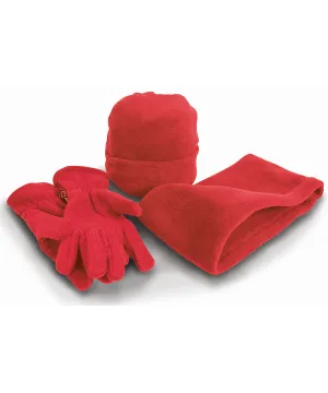 Red - Polartherm™ fleece accessory set