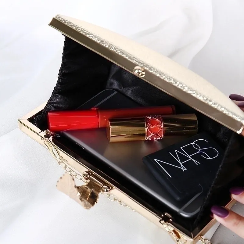 Red Purple Black Pu Leather Leaves Square Evening Bags