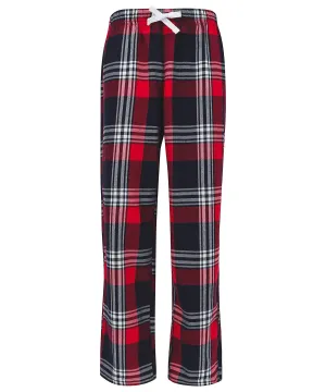 Red/Navy Check - Kids tartan lounge pants