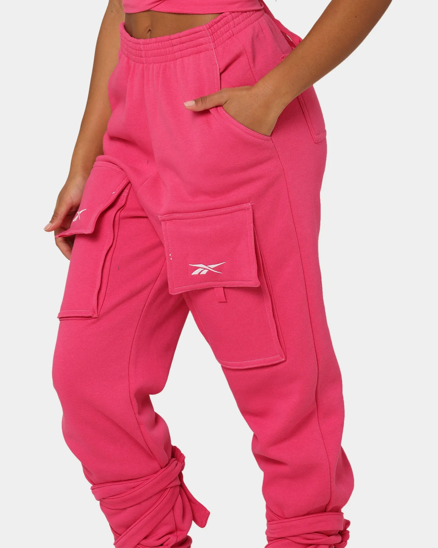 Reebok Women's Cardi B X Reebok Knit Pants Pink Fusion
