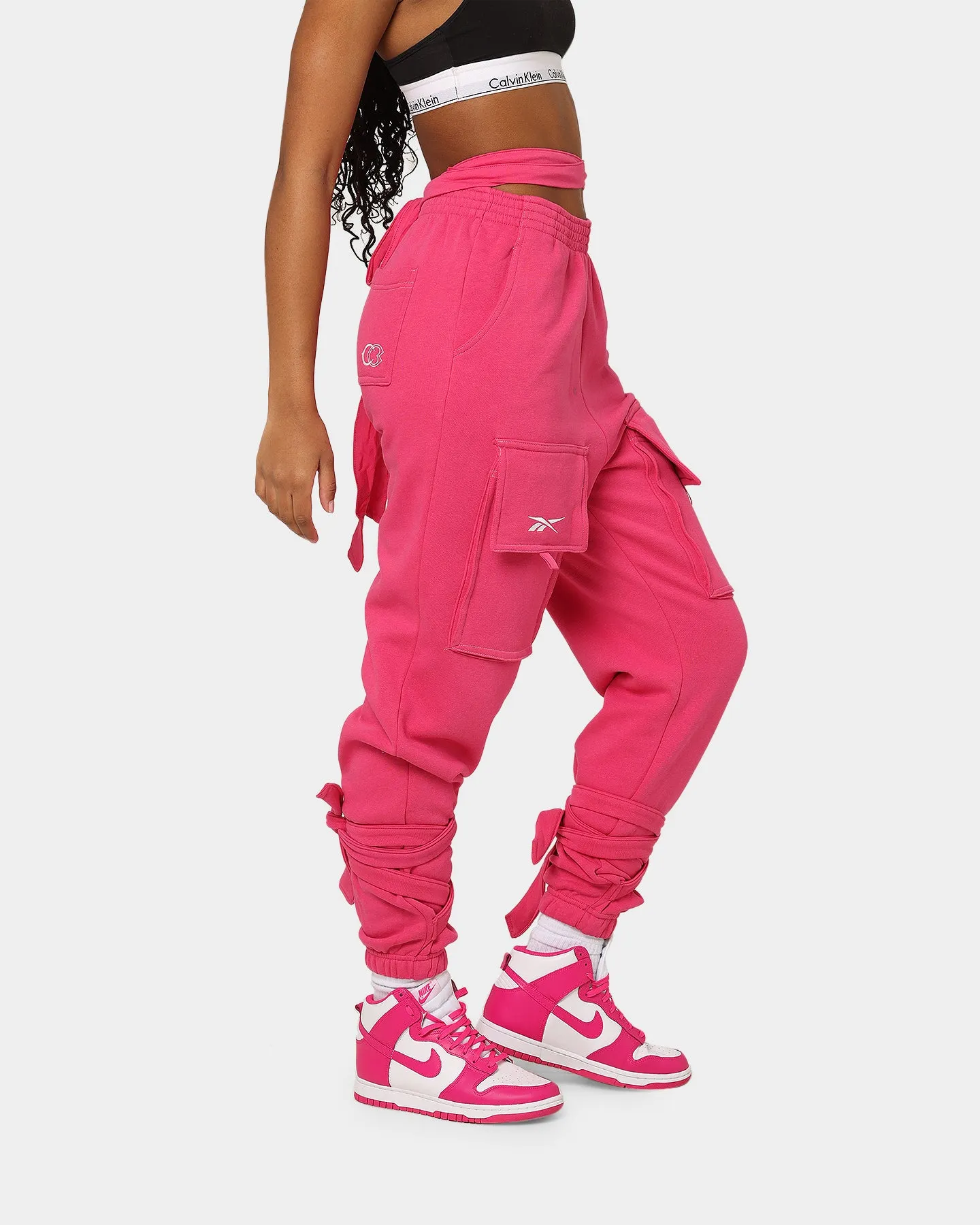 Reebok Women's Cardi B X Reebok Knit Pants Pink Fusion