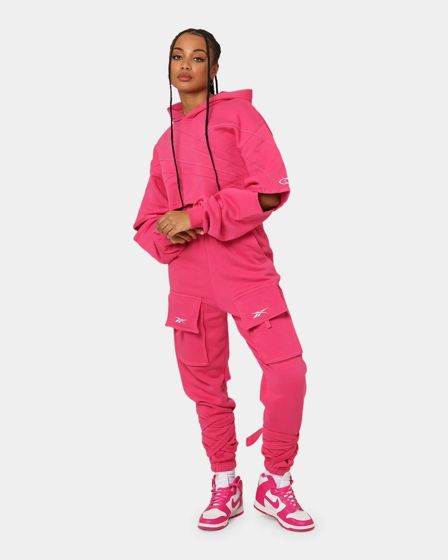 Reebok Women's Cardi B X Reebok Knit Pants Pink Fusion