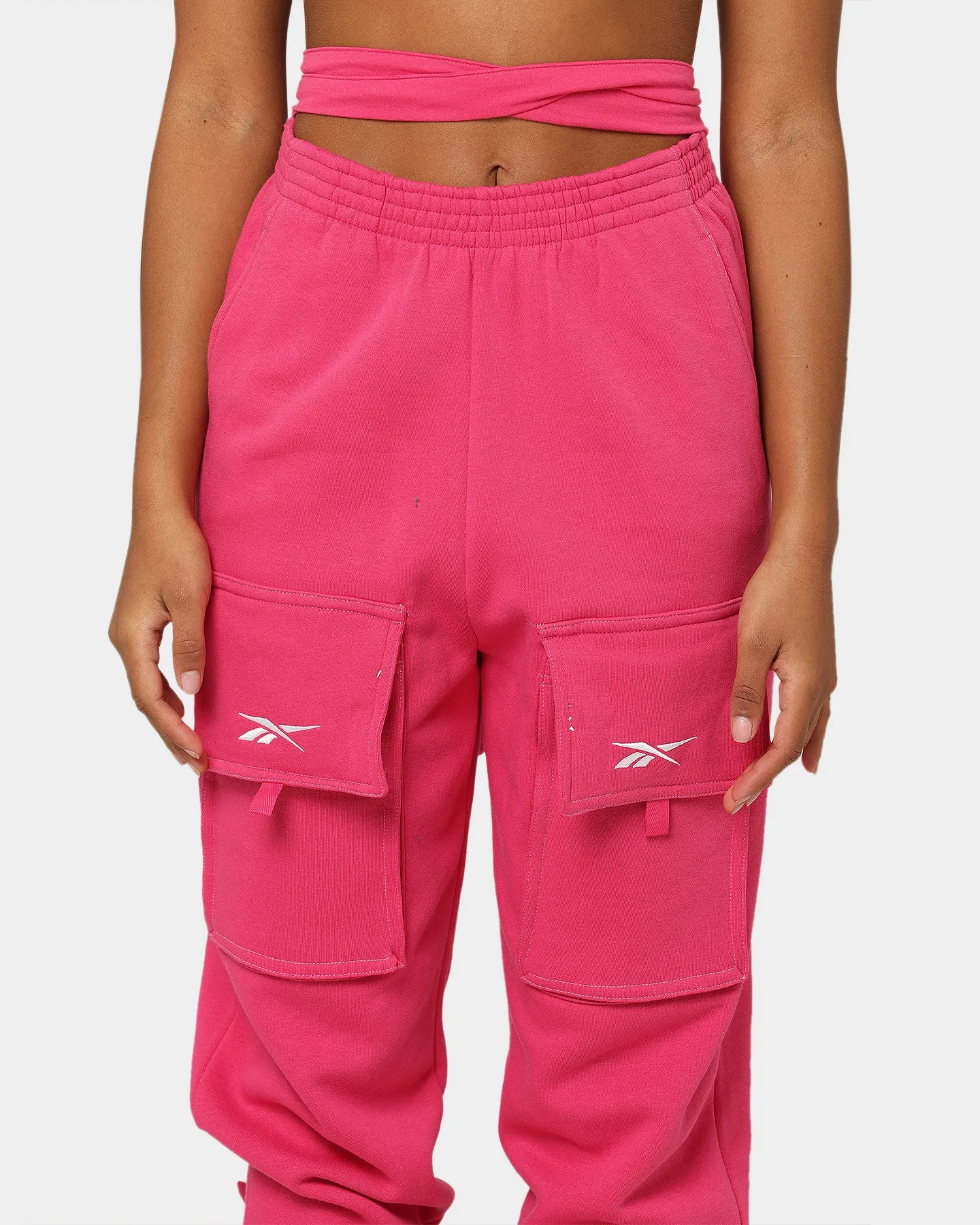 Reebok Women's Cardi B X Reebok Knit Pants Pink Fusion