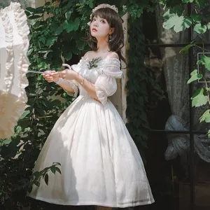 Regal and Pure        Dress Kawaii Academia Y2K Cottagecore Coquette Fairycore Dollette Princesscore