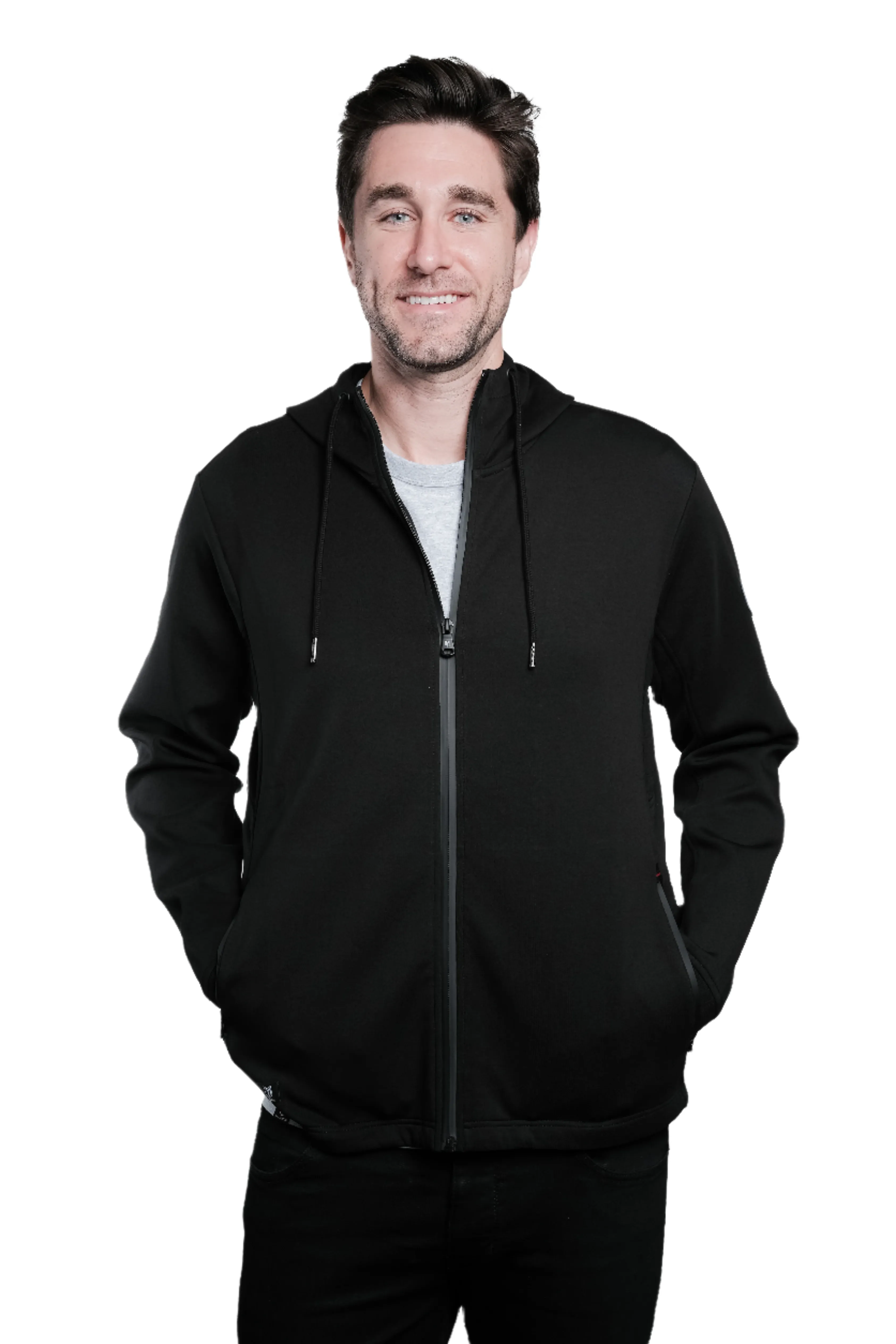 Regional Black Men's Full Zip Hoodie