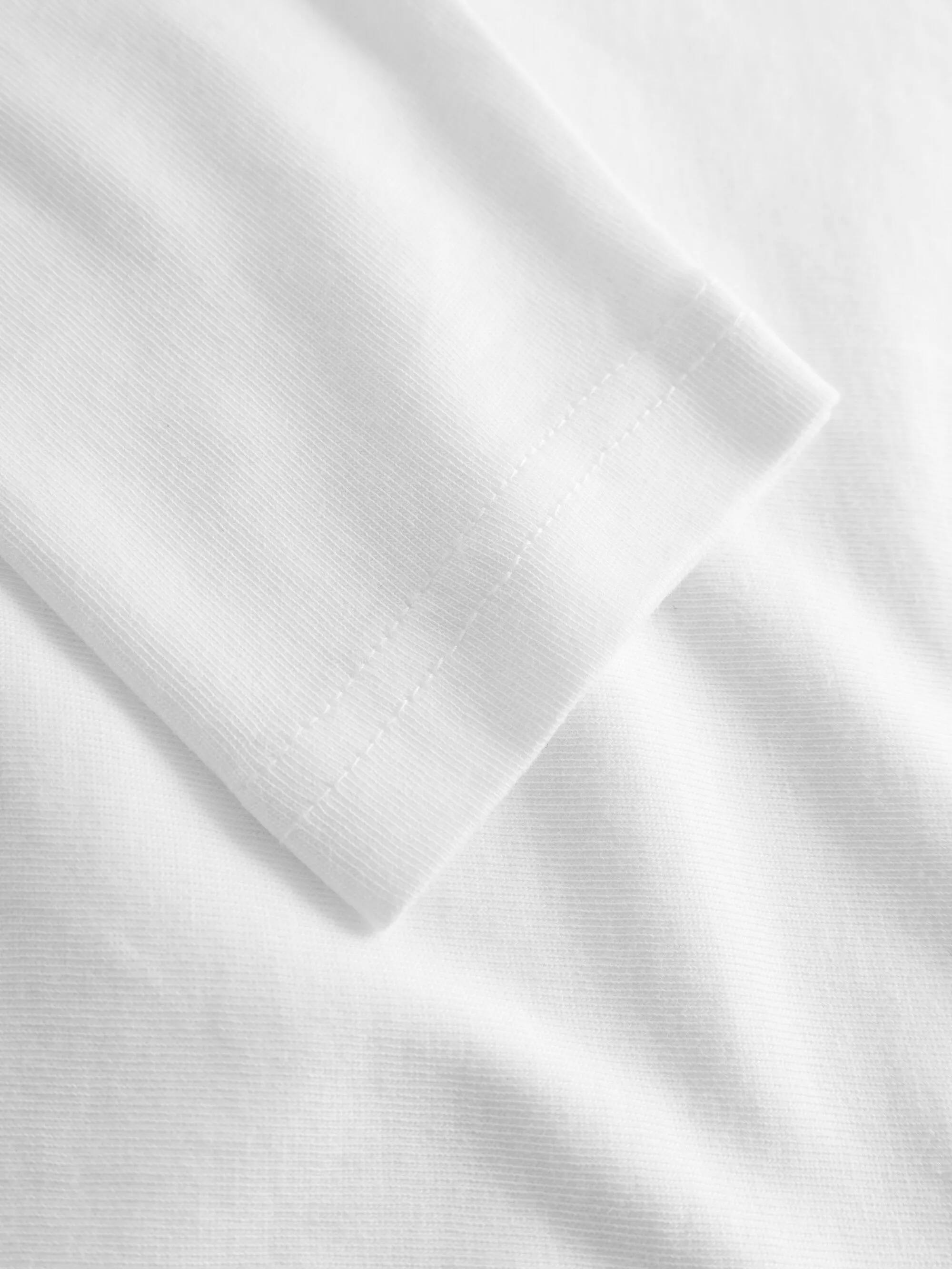 Regular fit badge long sleeved - Bright White