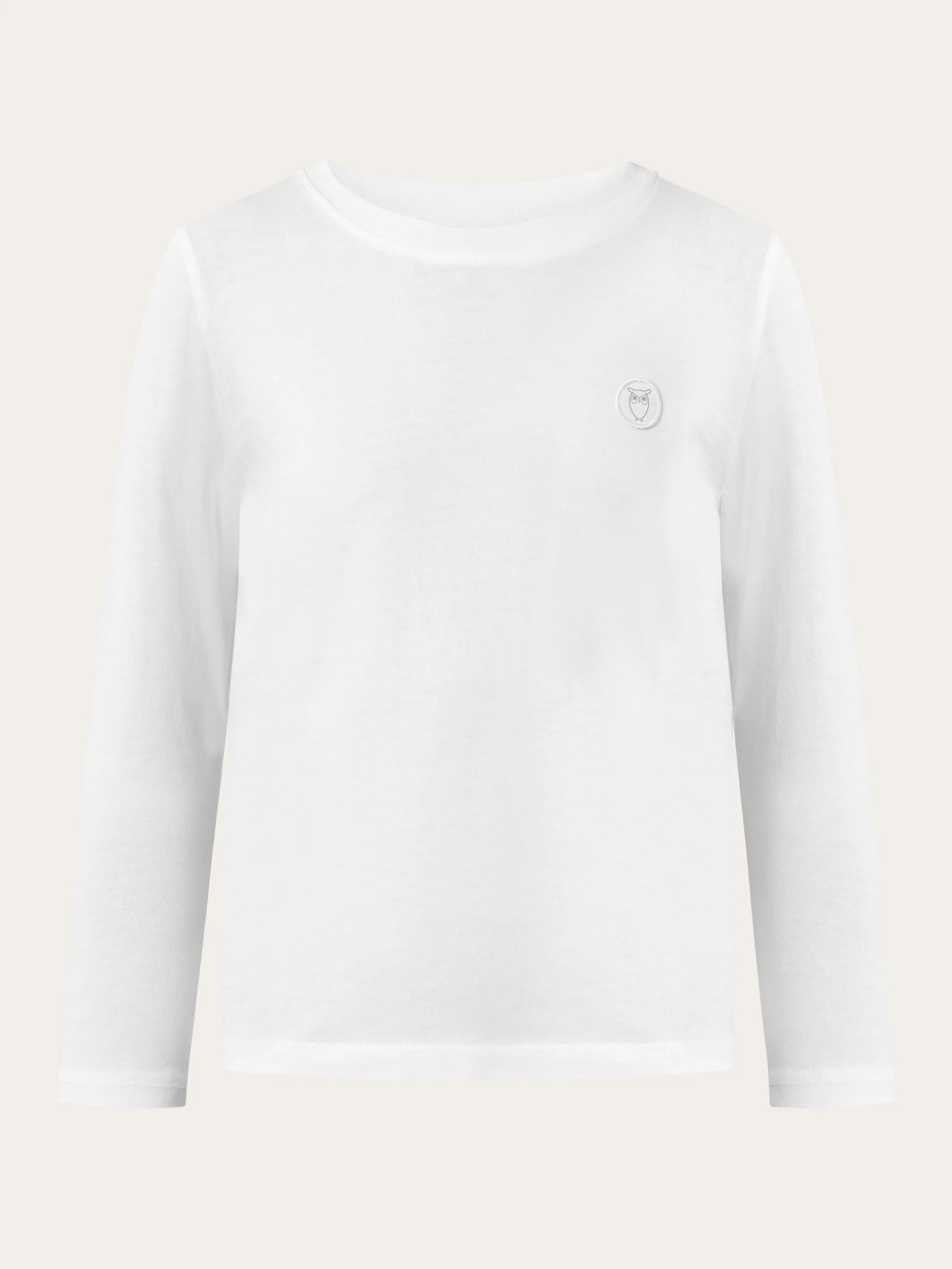Regular fit badge long sleeved - Bright White