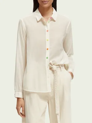 Regular fit colourful-button shirt