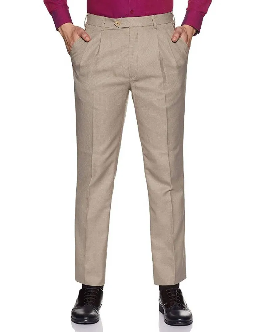 Regular Fit Men Cotton Formal Trousers