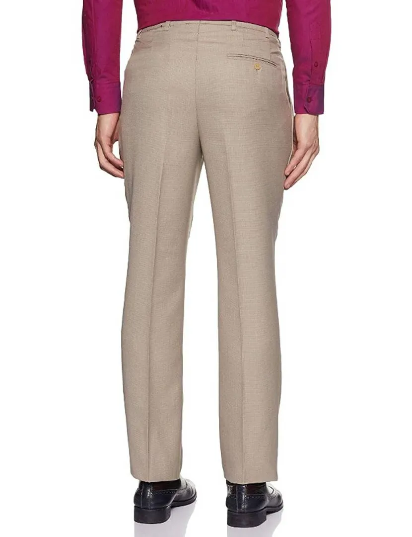 Regular Fit Men Cotton Formal Trousers