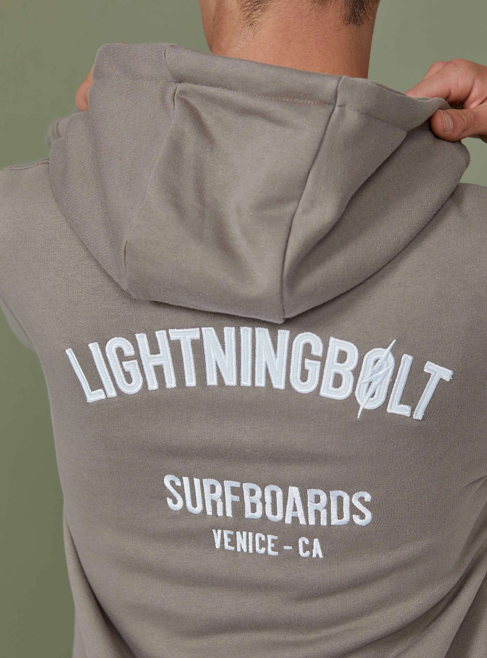 REGULAR ZIP HOODIE WITH EMBROIDERY ON THE BACK