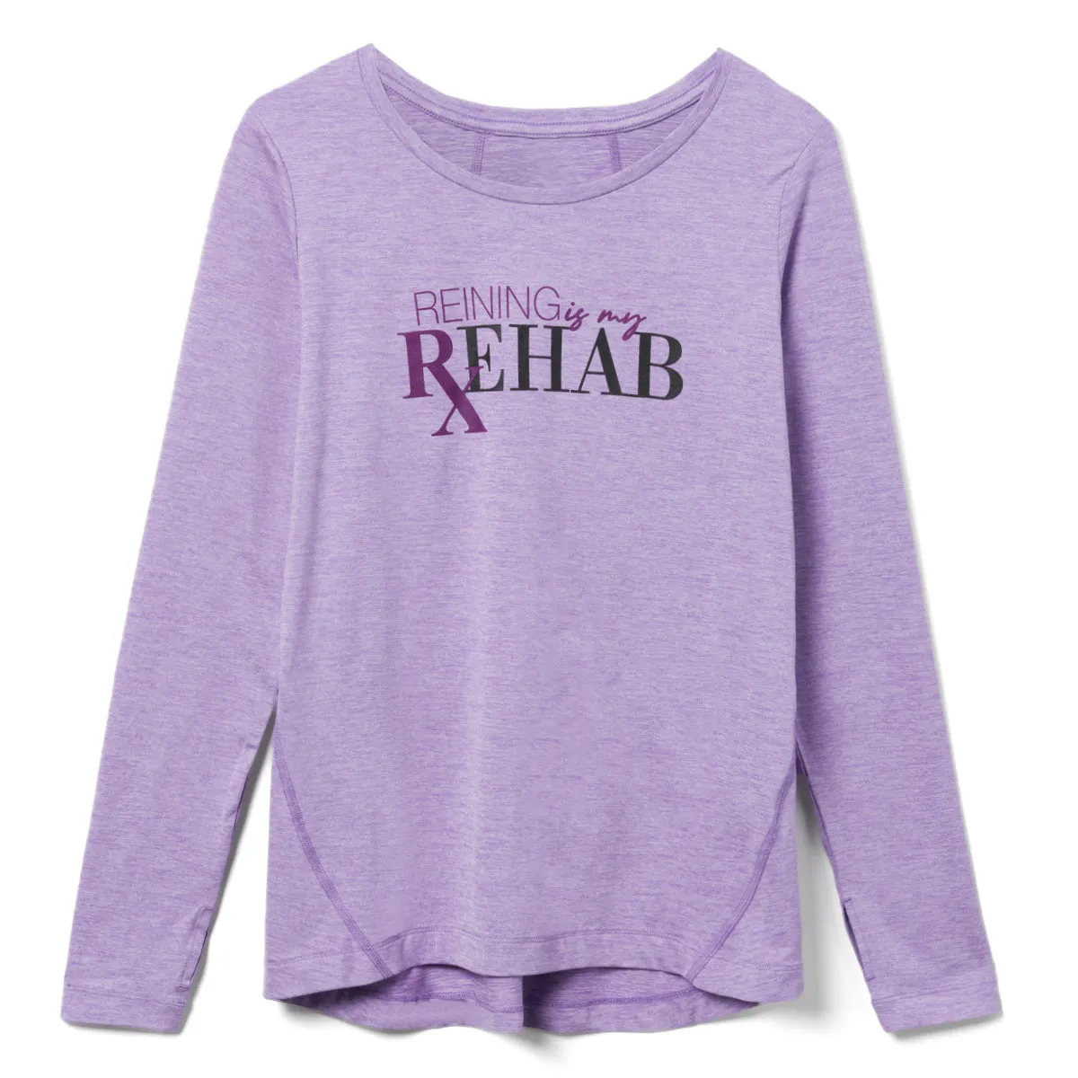 Reining is my Rehab Ladies Long Sleeve Tee