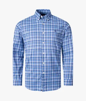 Relaxed Fit Long Sleeve Twill Sport Shirt