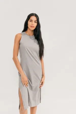 Relaxed Midi Muscle Dress (Slate)