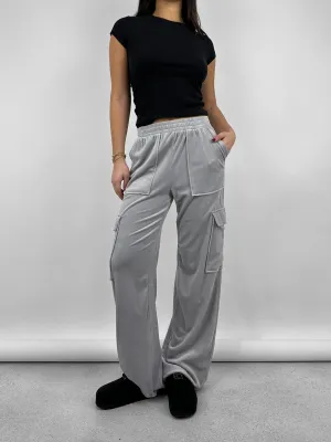 Relaxed Velvet Cargo Pant