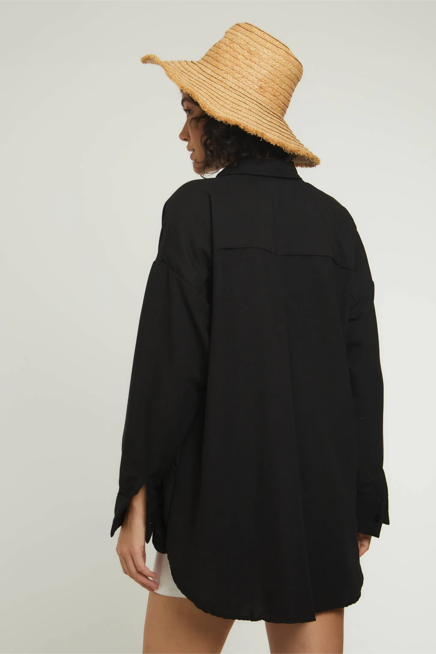 RELAXED VIBES SHIRT - BLACK